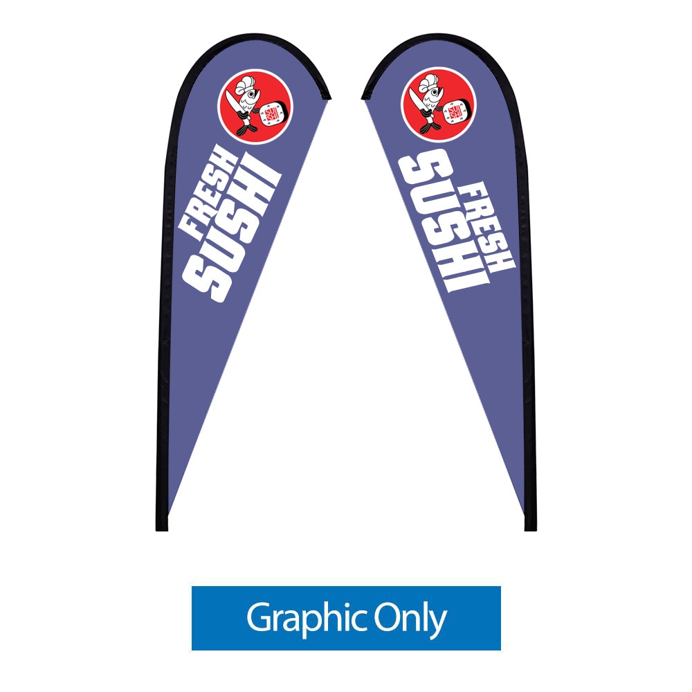 9 ft. Medium Sunbird Flag — Double Sided Graphic Only / X Base